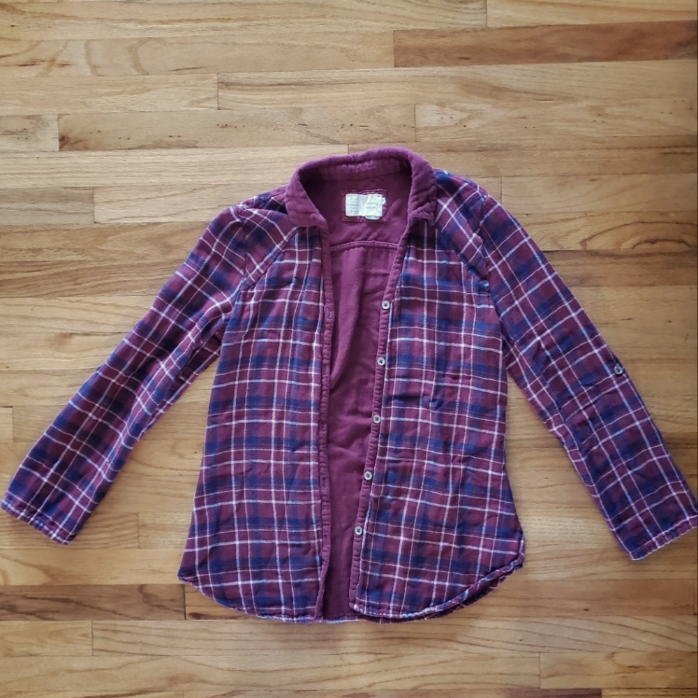 Anthropologie Flannel Top